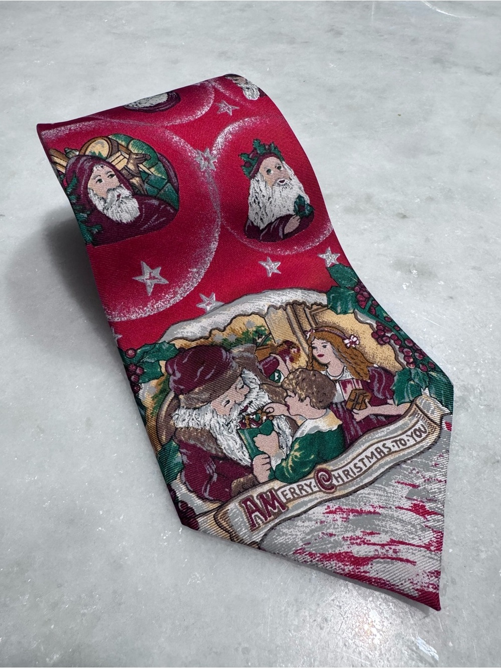 Wembley Vintage Silk Christmas Santa Novelty Tie